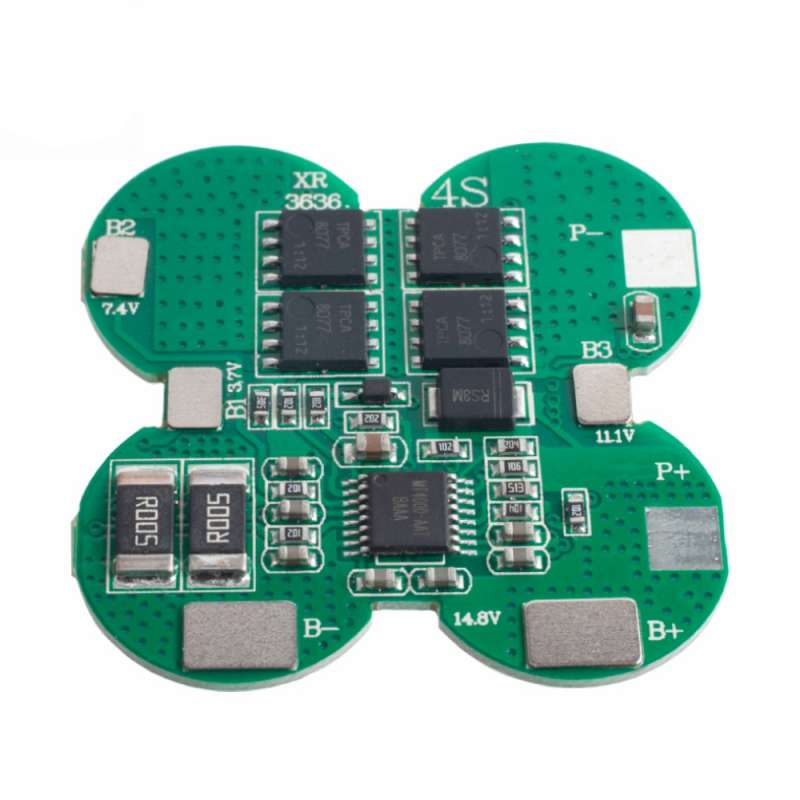 Vue composants BMS 4S 15A avec 4 MOS